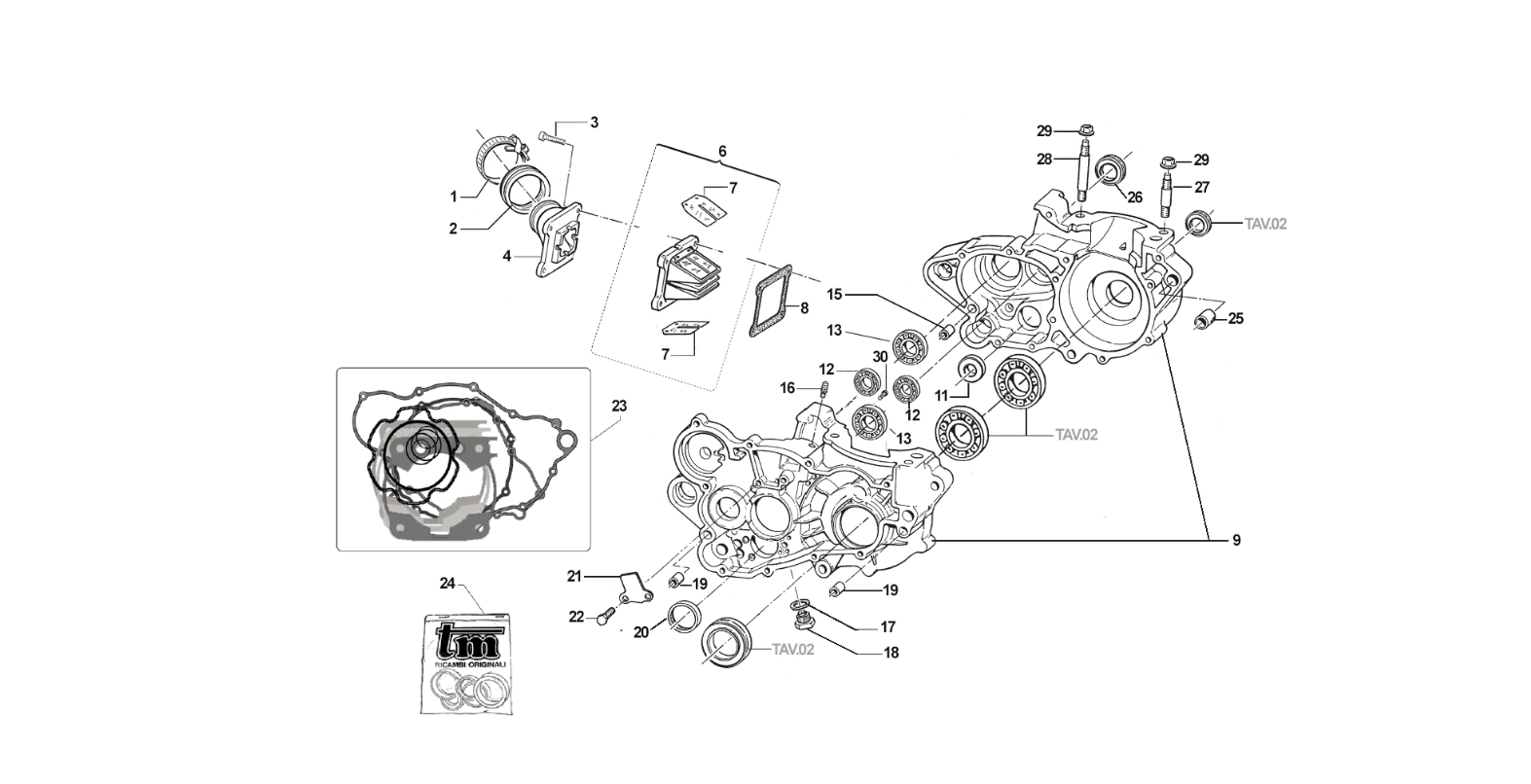 2T 250 EN/MX DE 2009 A 2013 - MOTOR - CÁRTER 